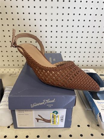 Women's Miriam Louis Heels with Memory Foam - Universal Thread Cognac 9
