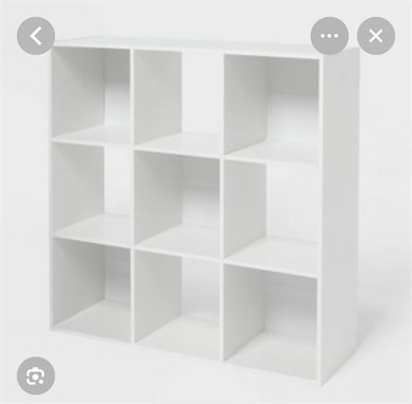 11" 9 Cube Book Shelf White - Brightroom