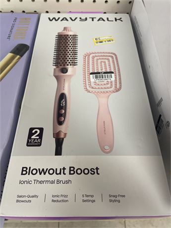 Wavytalk Blowout Boost Ionic Thermal Brush 1.5" for Blowout Look: Tourmaline Cer