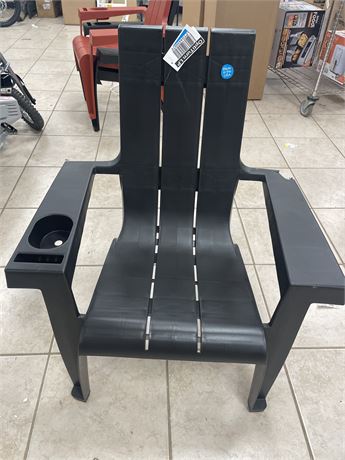 Resin Stackable Adirondack Chair Black - Room Essentials
