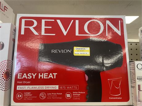 Revlon Easy Heat Hair Dryer: Ceramic, 3 Heat Settings, 2 Speeds, Electric