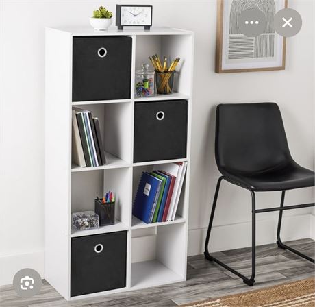 11" 8 Cube Book Shelf White - Brightroom