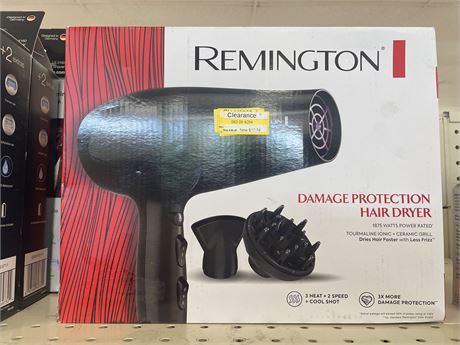 Remington Damage Protection Ceramic Hair Dryer - 1875 Watts: For All Hair Types,