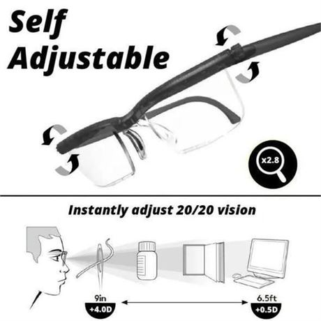 Vizmaxx Adjustable Glasses. **all in one reader,
