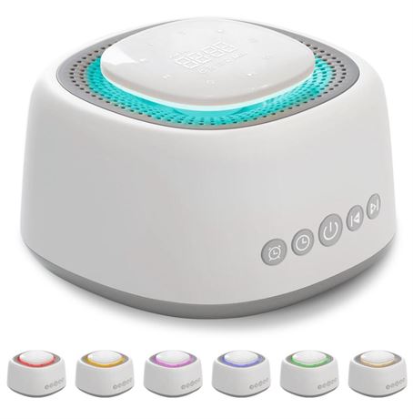 White noise sound machine and alarm clock