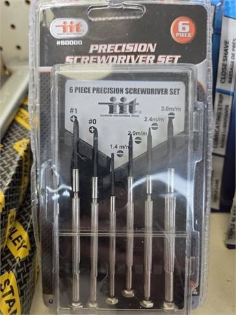 6 PC PRECISION SCREWDRIVER with case