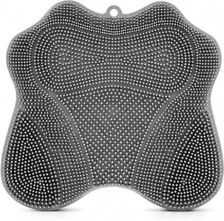Dual-Sided Silicone Shower Foot Scrubber Mat – For Deep Cleaning & Exfoliation